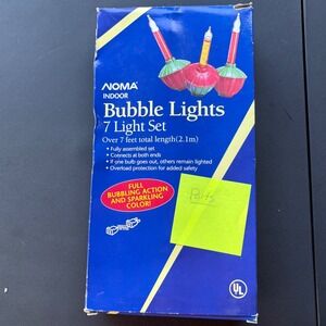 \Bubble Lights 7 Light Set  Vintage‎ Style Christmas Decor PARTS ONLY